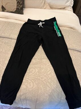 Hugo Boss Black Joggers with Green Side Panel